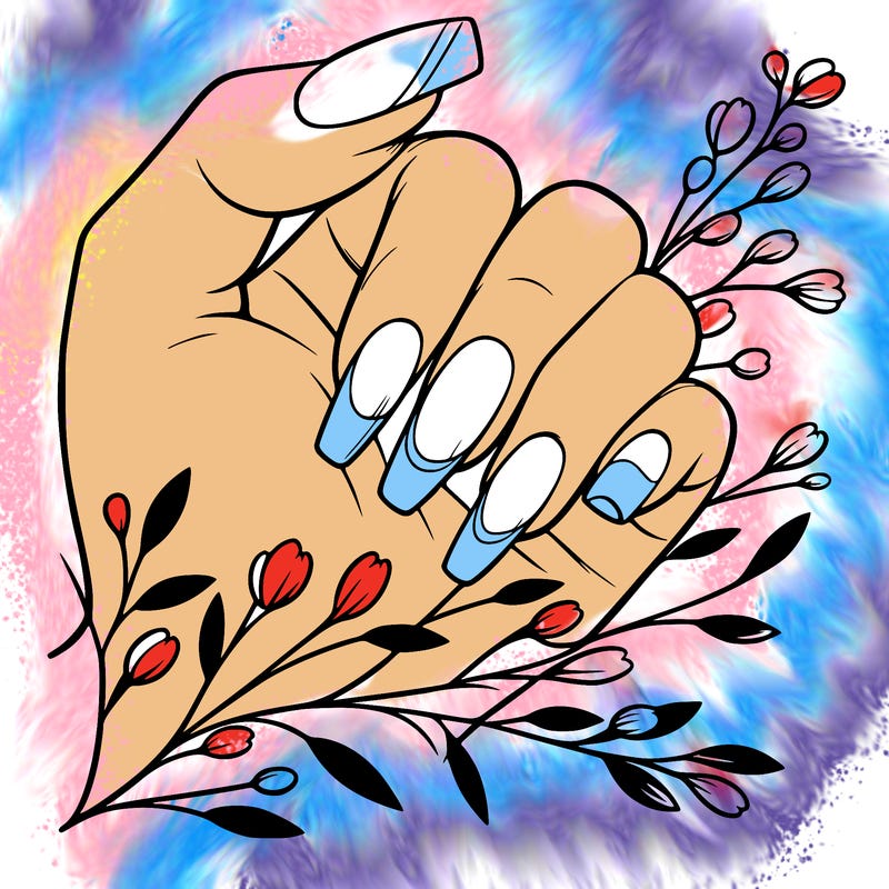 nails with french tip