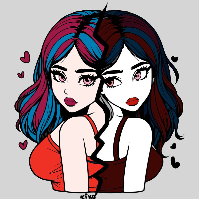 realistic girl split