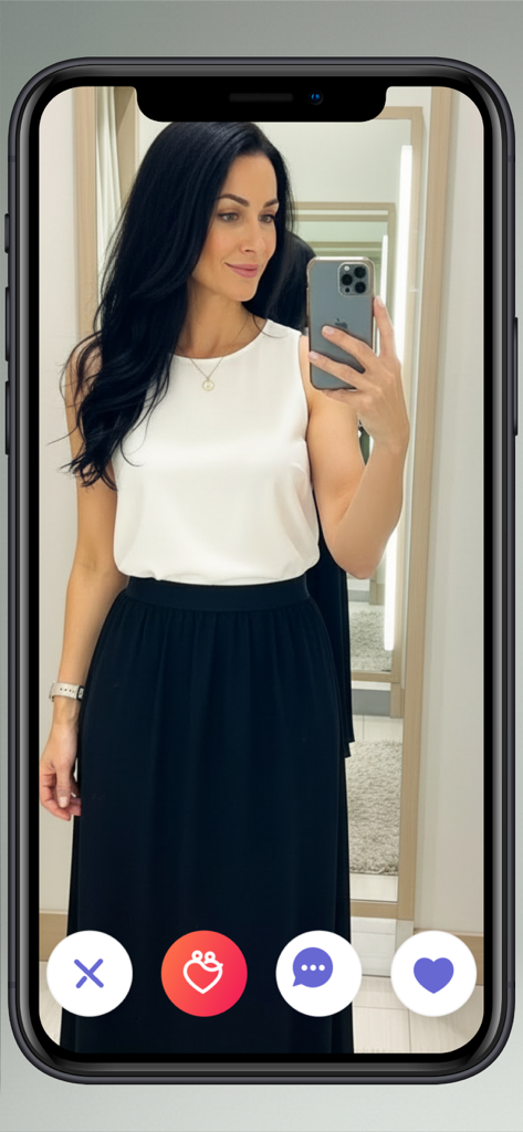 Dating profile of a professional woman on the Matchmaker app interface