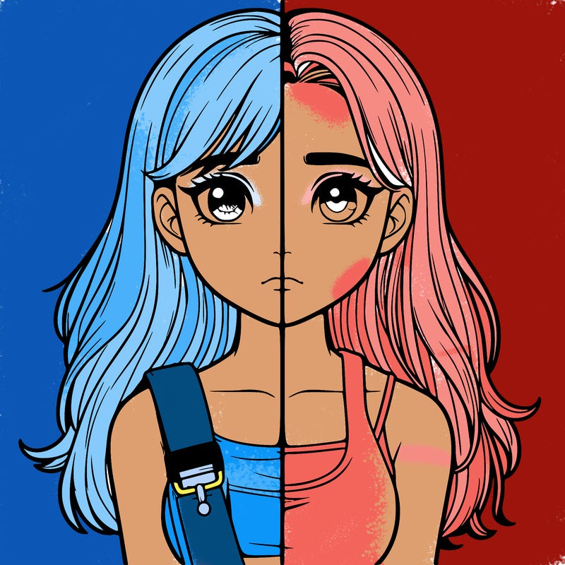 realistic girl split