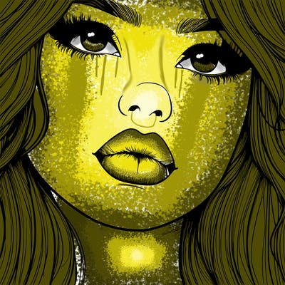 really realistic girl with lips