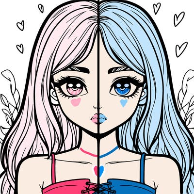 realistic girl split