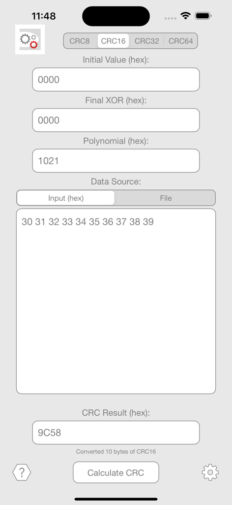CRC Calculator - Utilities App | MWM