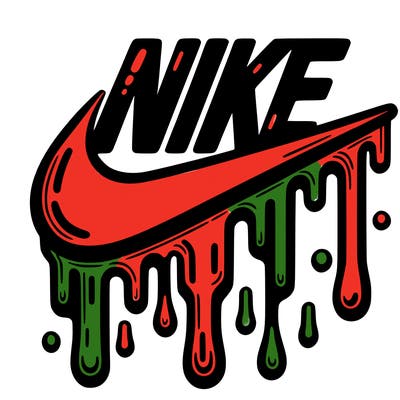dripping nike logo