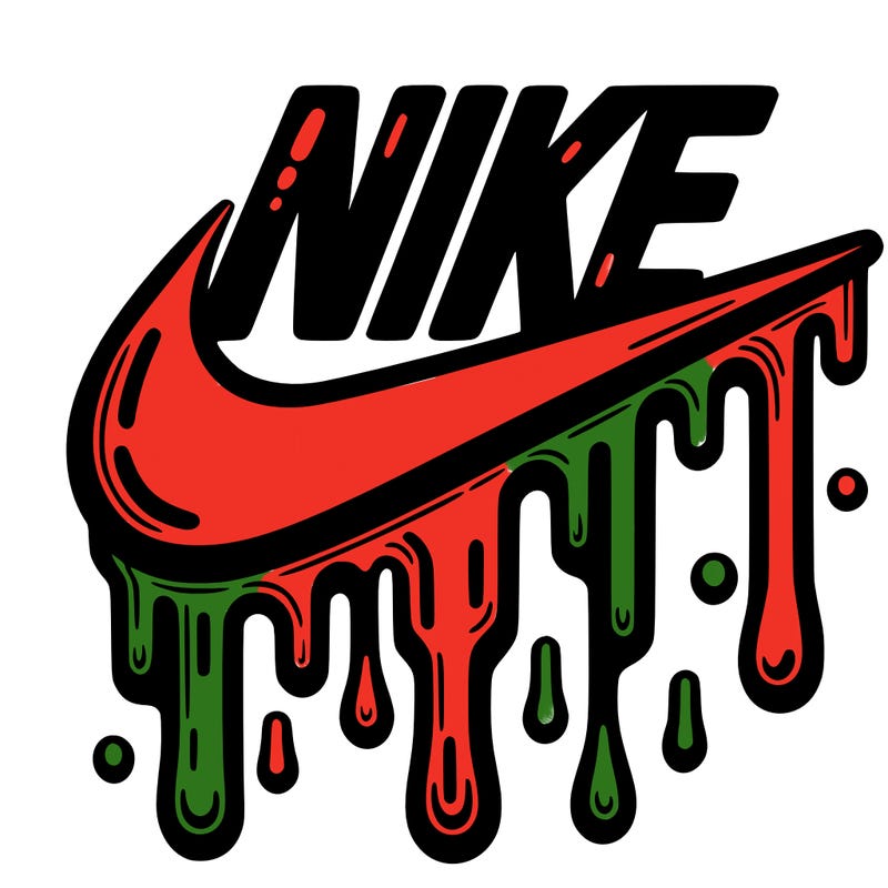 dripping nike logo