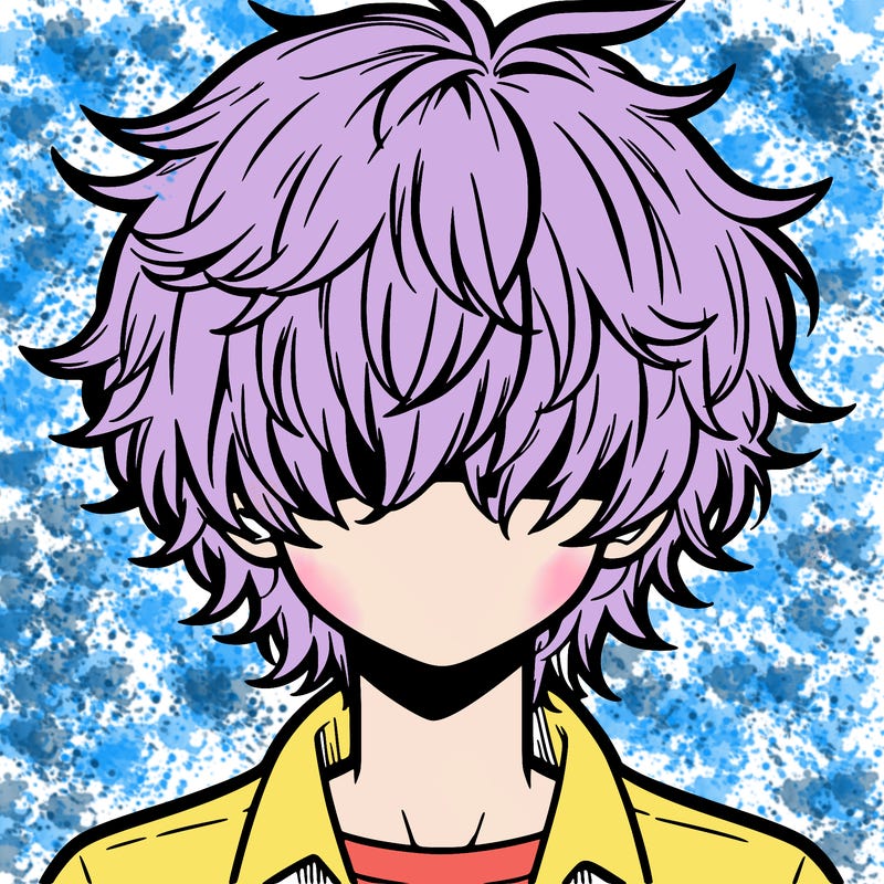 manga boy fluffy hair covering his eyes