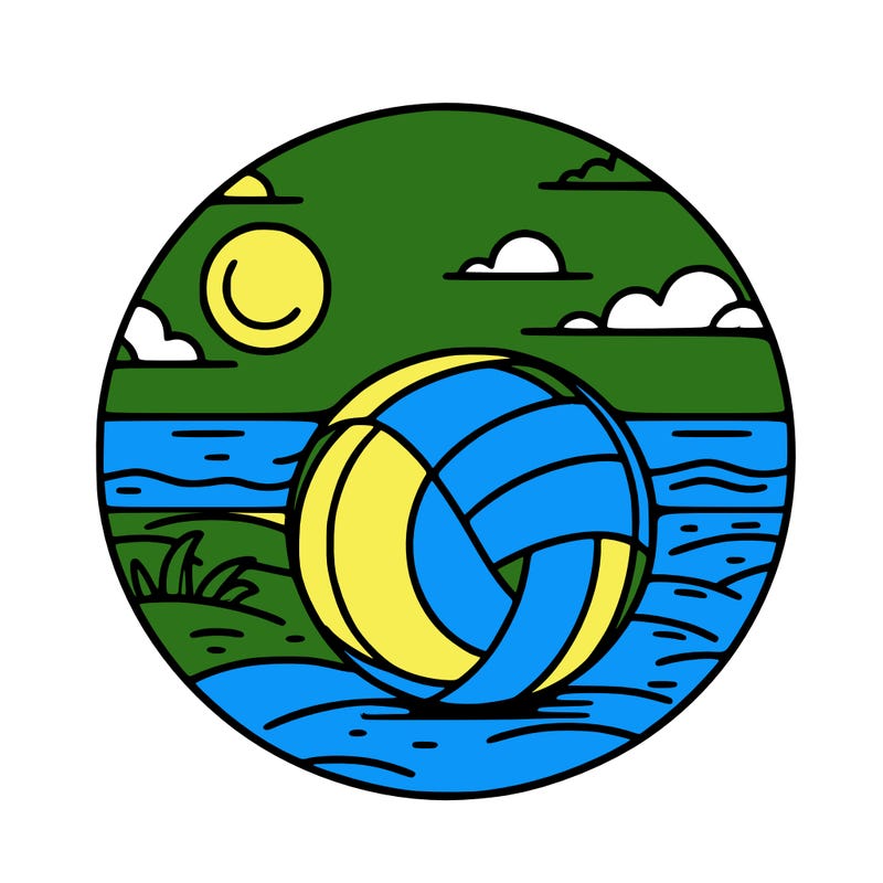 volleyball on a beach