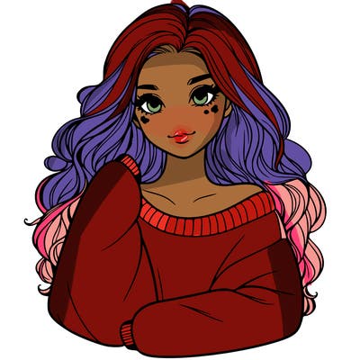 a beautiful girl in a big sweatshirt