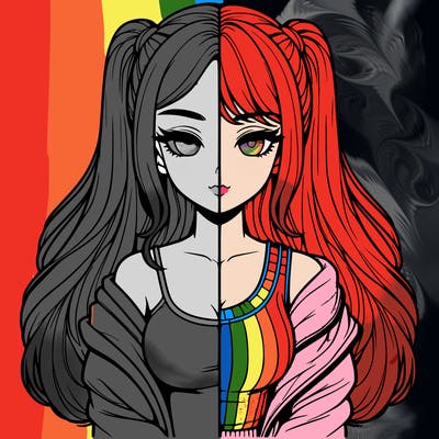 realistic girl split