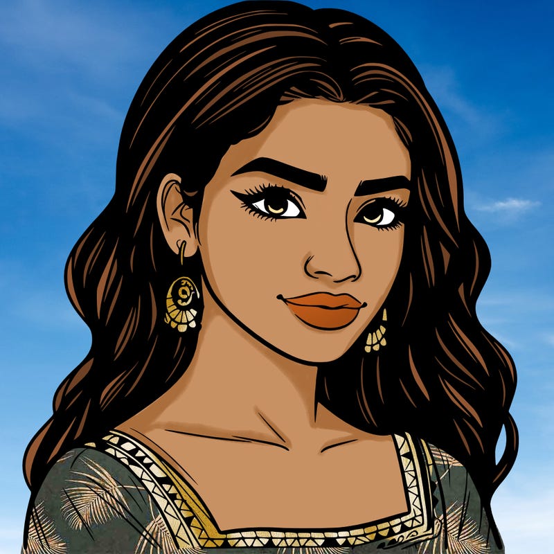 realistic detailed latina woman