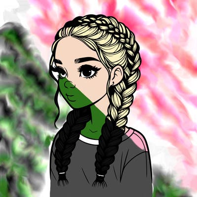 realistic girl with braids