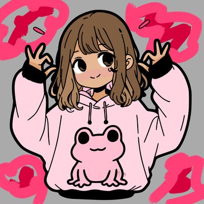 girl wearing frogging sweatshirt