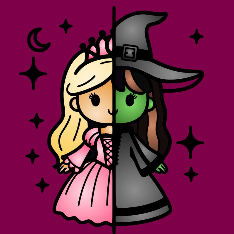 split princess and witch