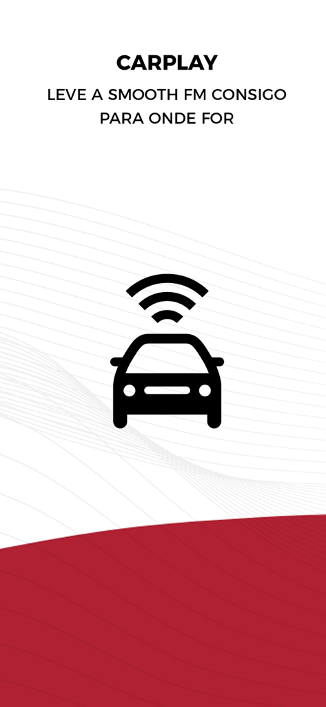 Smooth FM app graphic promoting Apple CarPlay support for in-car listening