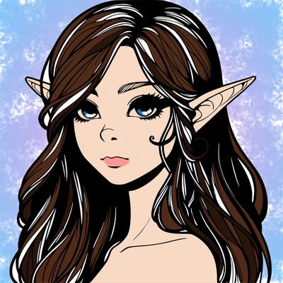 elf girl realistic dark fantasy