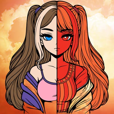 realistic girl split