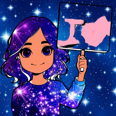 realistic girl holding up a sign