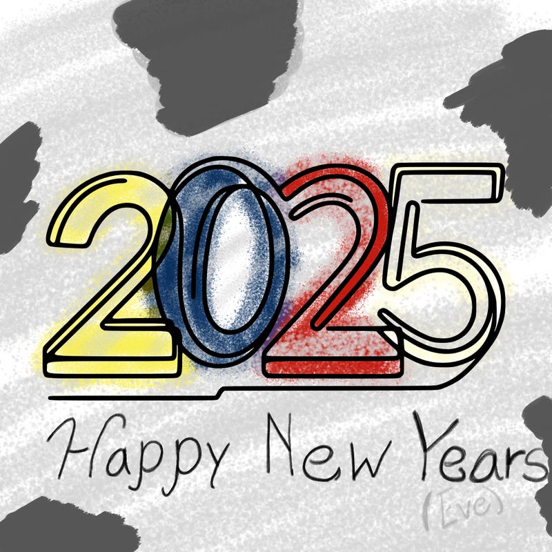 one line numbers sketch design “2025”