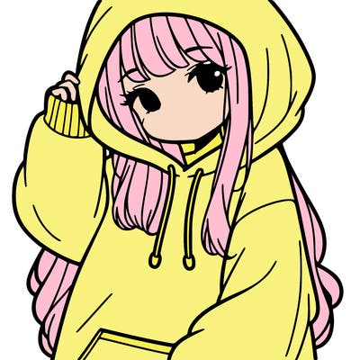 girl in a over sizes hoodie