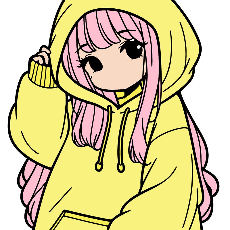 girl in a over sizes hoodie