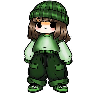 girl with baggy clothes