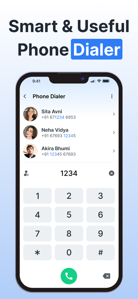 Show Caller ID & Spam Blocker - Marcador inteligente de la aplicación Show Caller ID con búsqueda predictiva de contactos y fotos de perfil