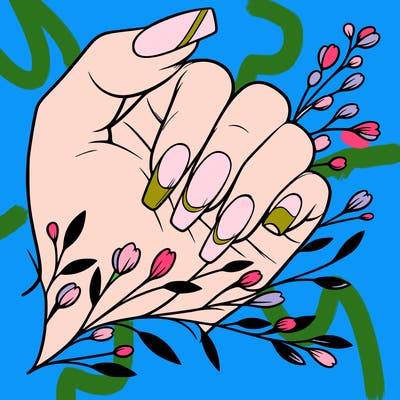 nails with french tip