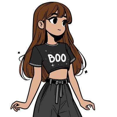 girl in a cute crop top