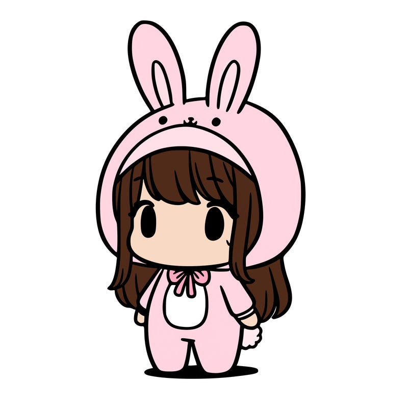 a girl in a bunny costume