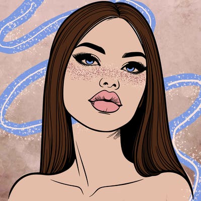 realistic woman with full lips