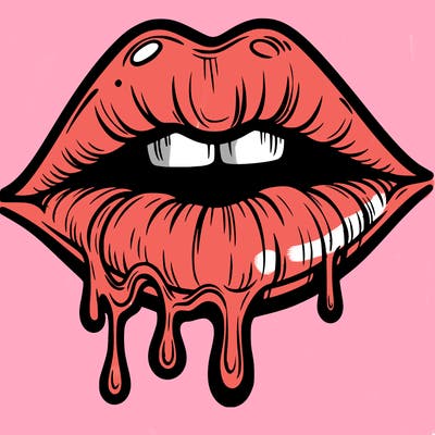 lips that look realistic and drip