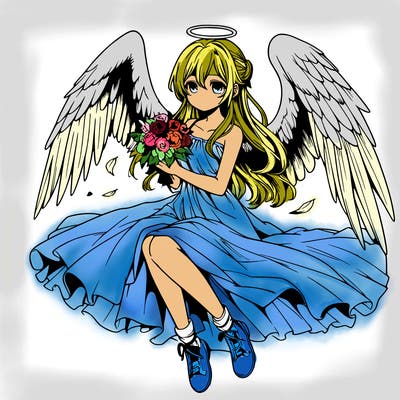manga angel realistic