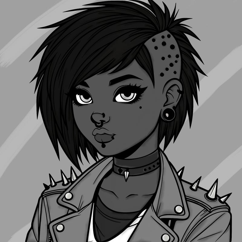 realistic punk girl