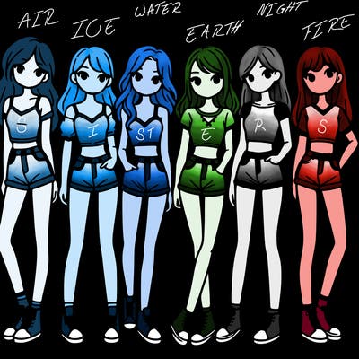 a group of girls wearing crop tops and shorts