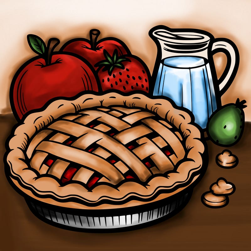 a pie of food