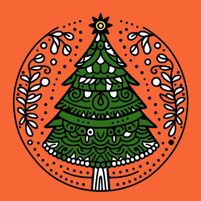 mandala sapin de noel