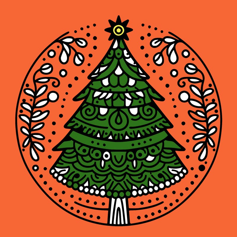 mandala sapin de noel