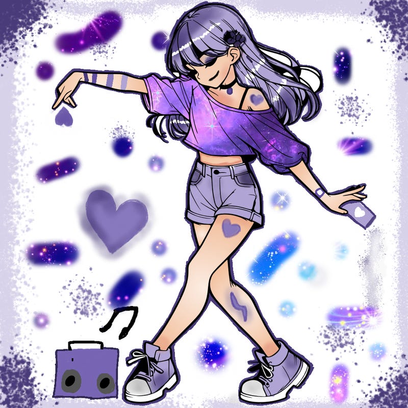 realistic girl danceing