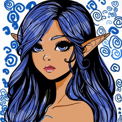 elf girl realistic dark fantasy