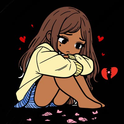 a girl after a breakup