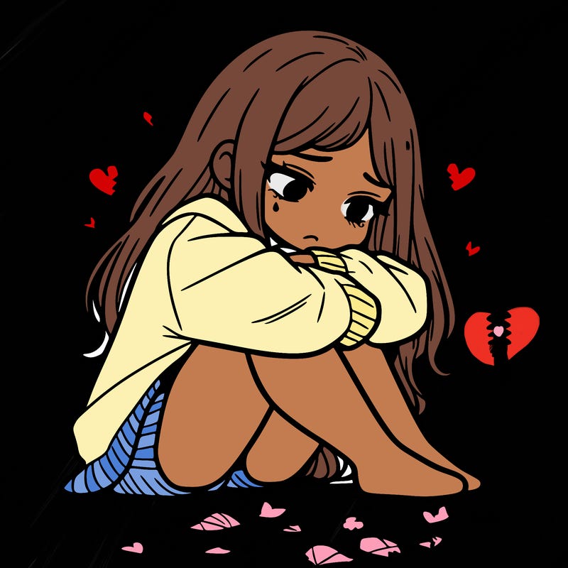 a girl after a breakup