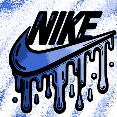 dripping nike logo