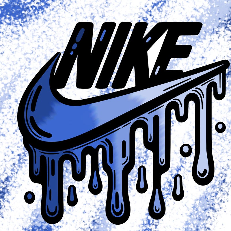 dripping nike logo