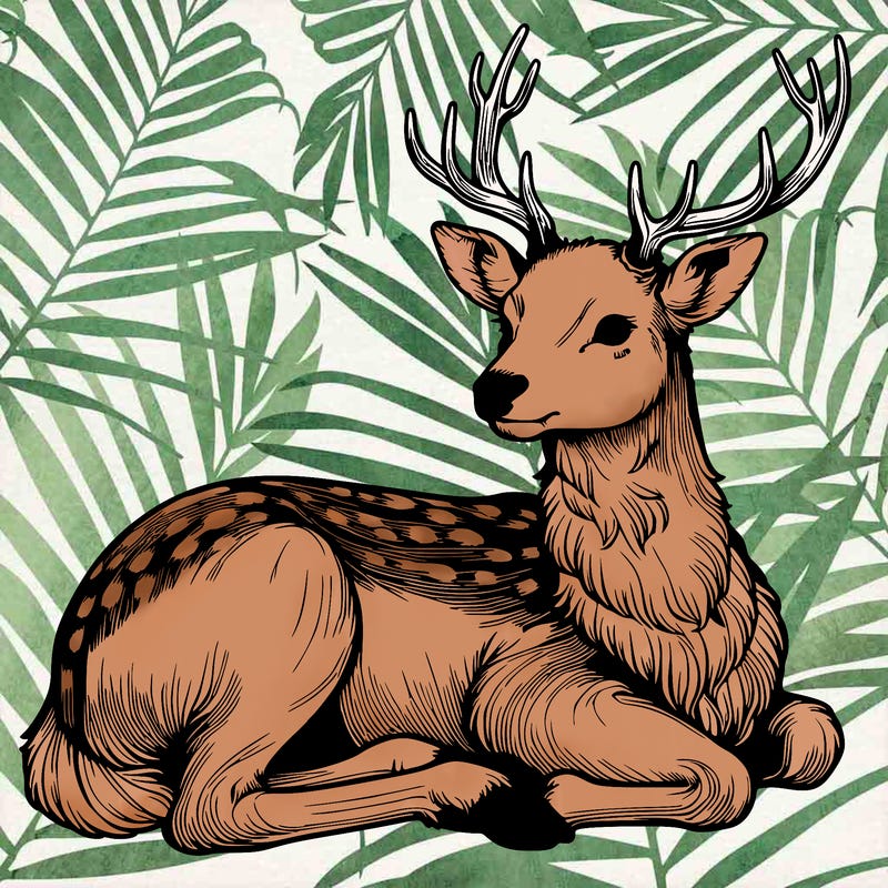 realistic deer with antlers