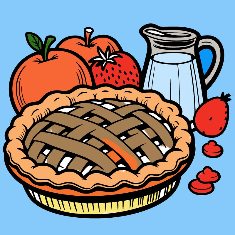 a pie of food