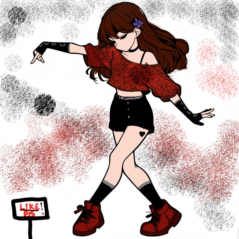 realistic girl danceing