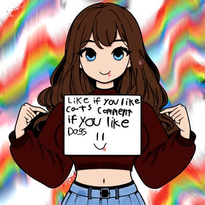 girl holding a blank sign in a long sleeve crop top