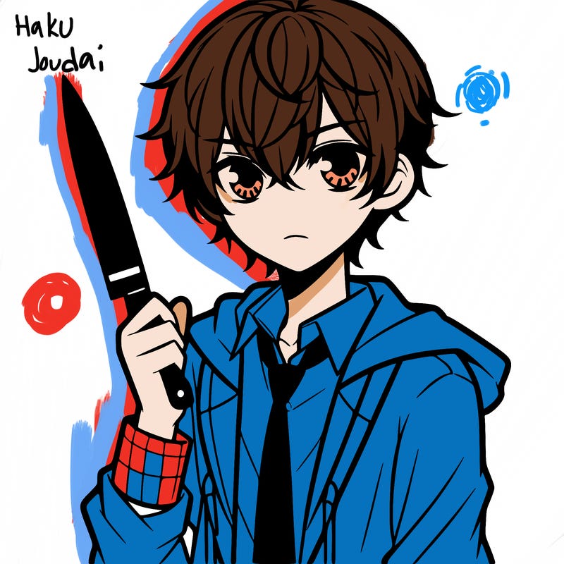 anime boy with knife
