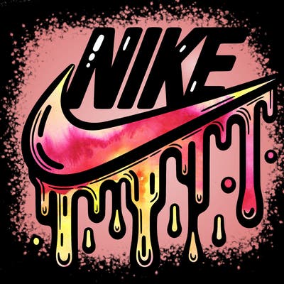 dripping nike logo