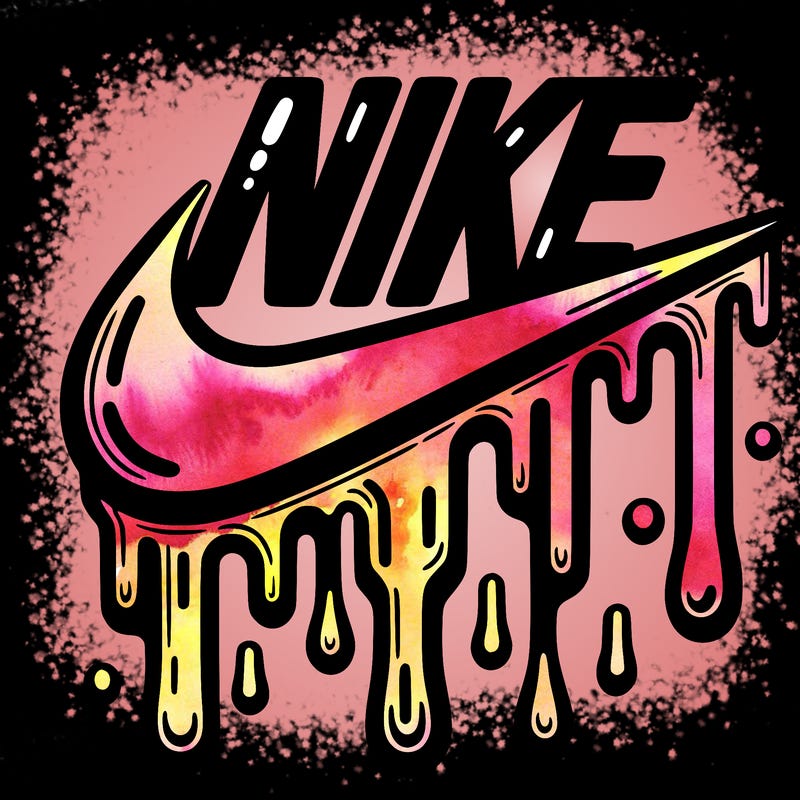 dripping nike logo